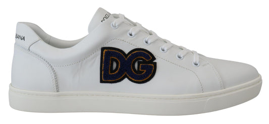 Dolce &amp; Gabbana Sneakers Eleganti da Uomo in Pelle Bianca