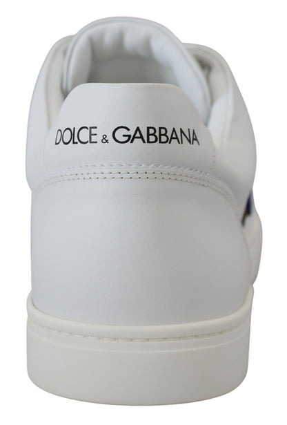 Dolce &amp; Gabbana Sneakers Eleganti da Uomo in Pelle Bianca