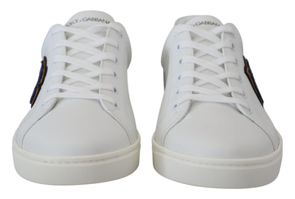 Dolce &amp; Gabbana Sneakers Eleganti da Uomo in Pelle Bianca