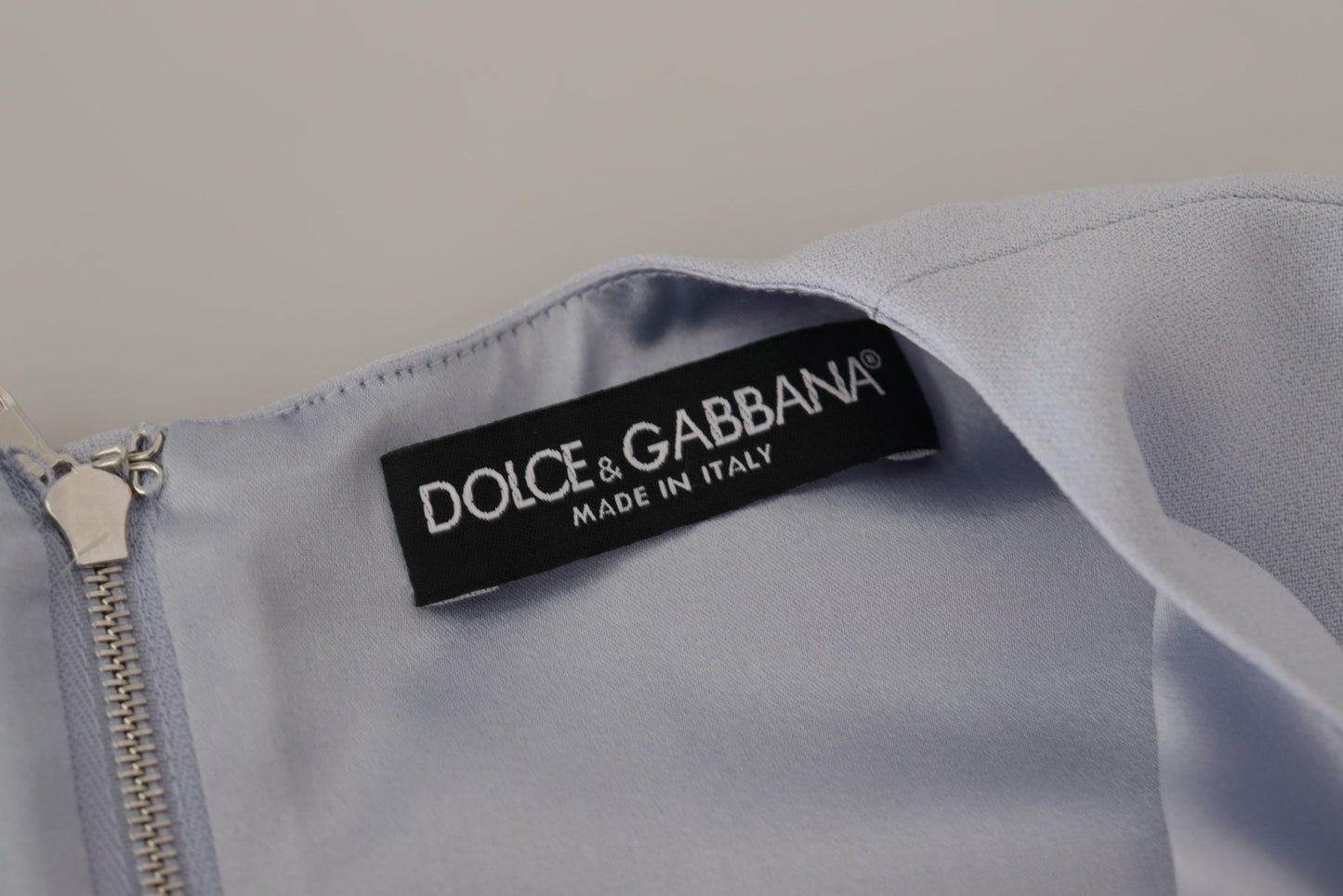 Dolce &amp; Gabbana Abito elegante a trapezio azzurro