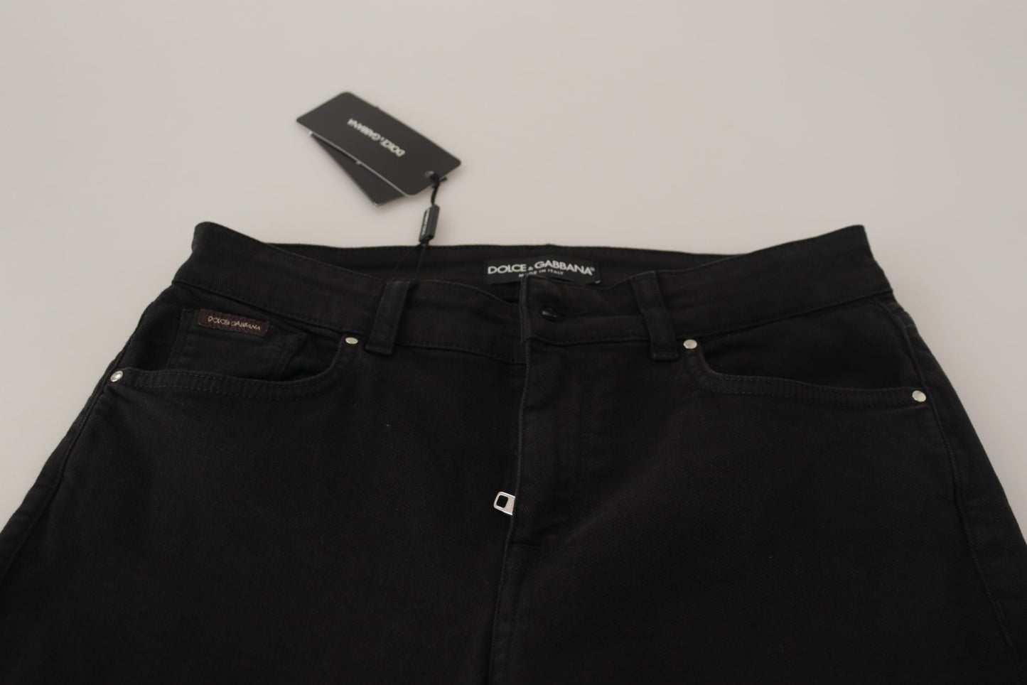 Dolce & Gabbana Sleek Black Cotton Stretch Skinny Jeans