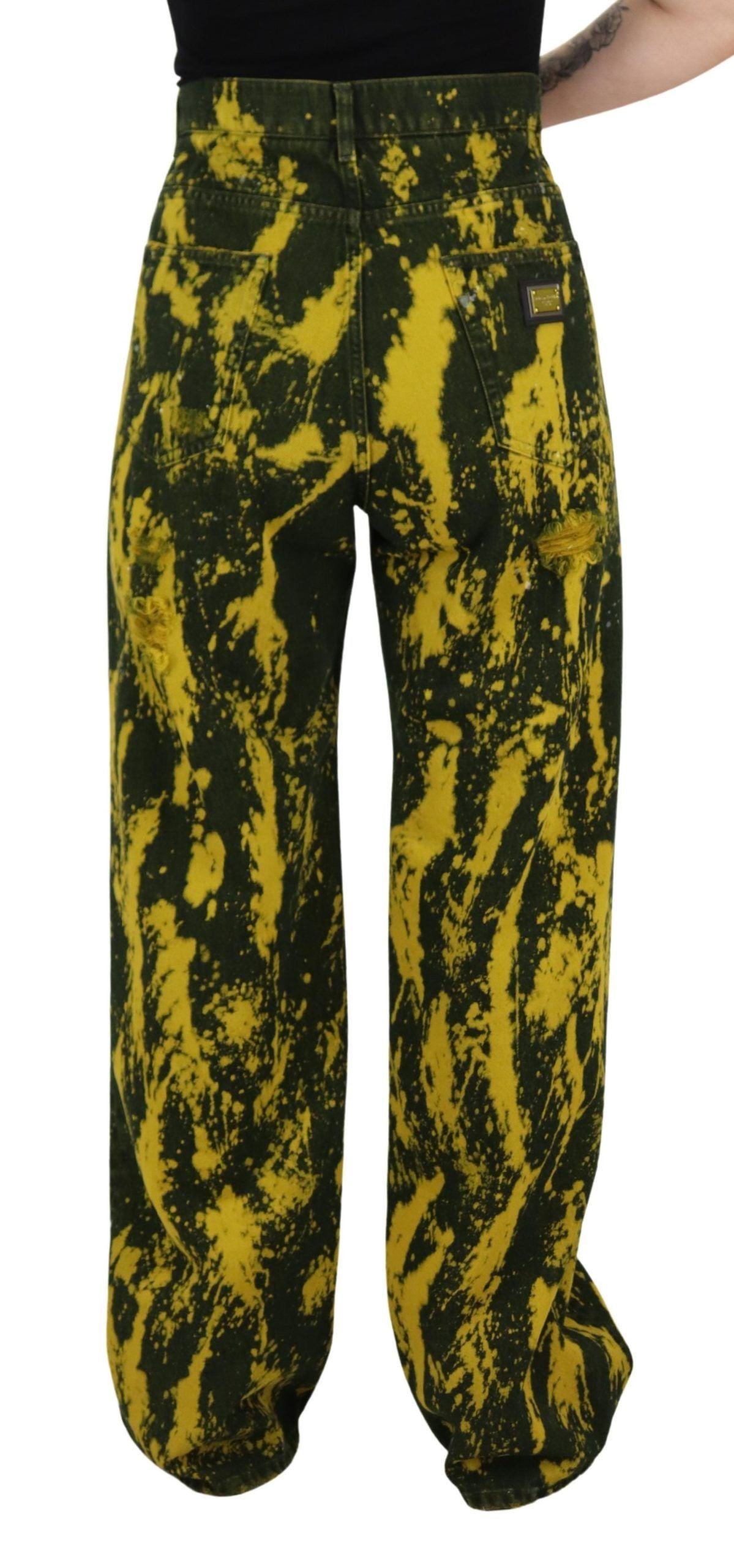 Dolce &amp; Gabbana Denim giallo sole a vita alta