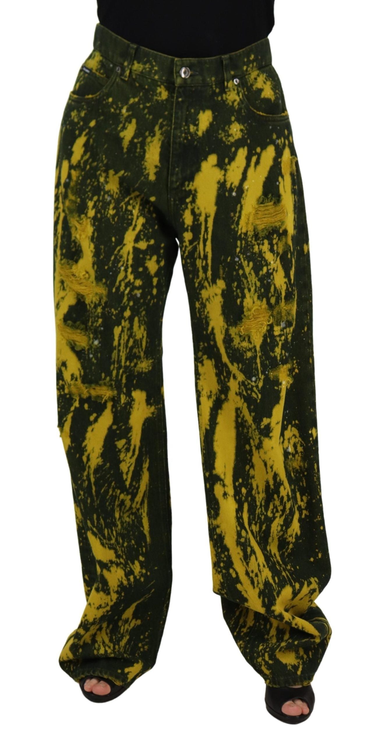 Dolce &amp; Gabbana Denim giallo sole a vita alta