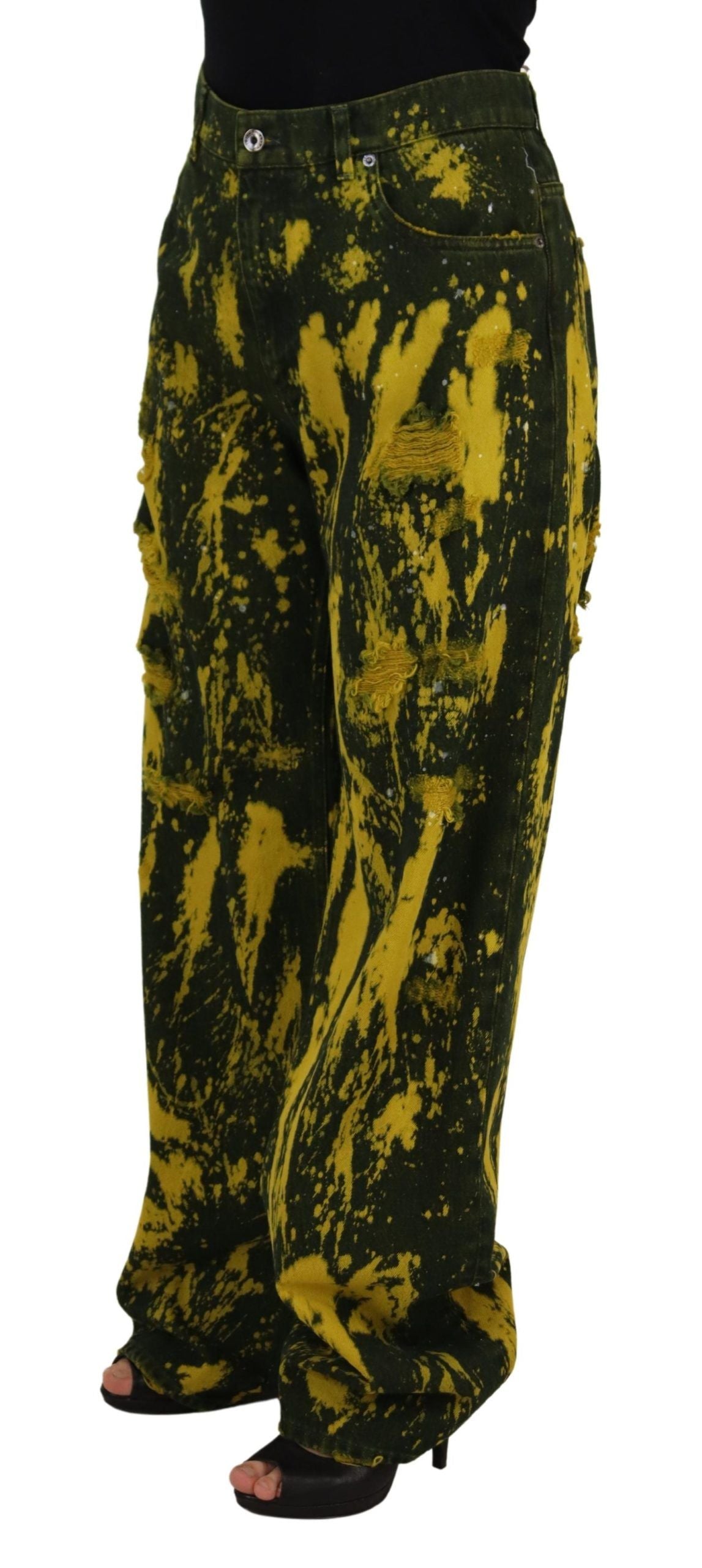 Dolce &amp; Gabbana Denim giallo sole a vita alta