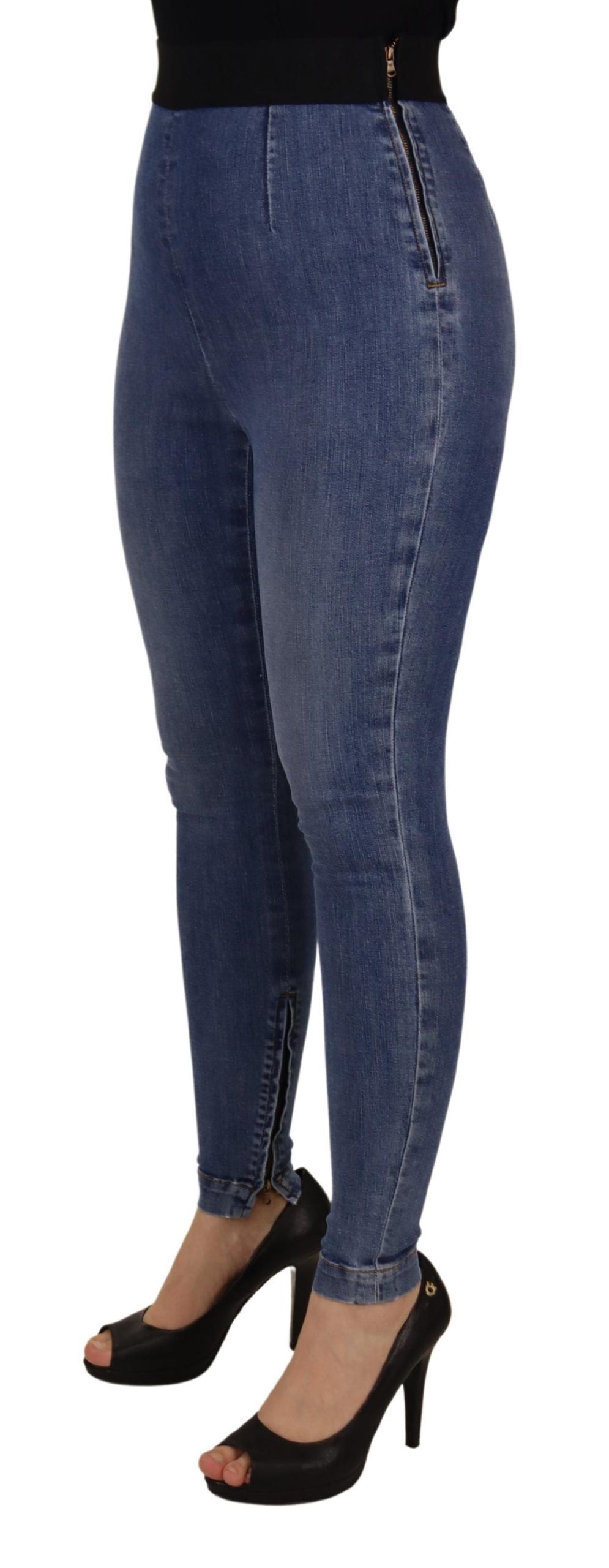 Jeans skinny elasticizzati a vita alta blu Dolce &amp; Gabbana