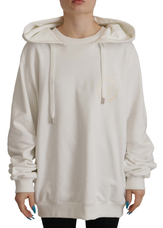 Maglione pullover con cappuccio bianco chic Dolce &amp; Gabbana