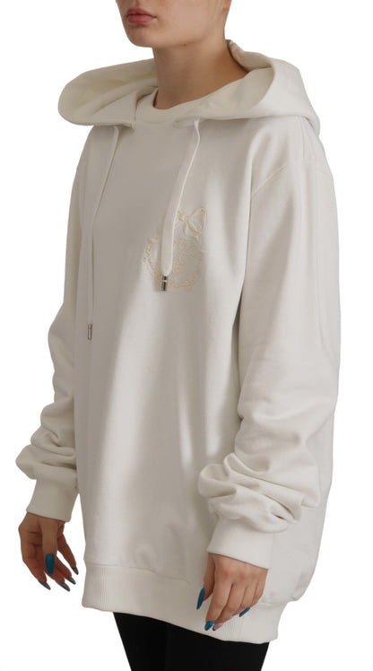 Maglione pullover con cappuccio bianco chic Dolce &amp; Gabbana