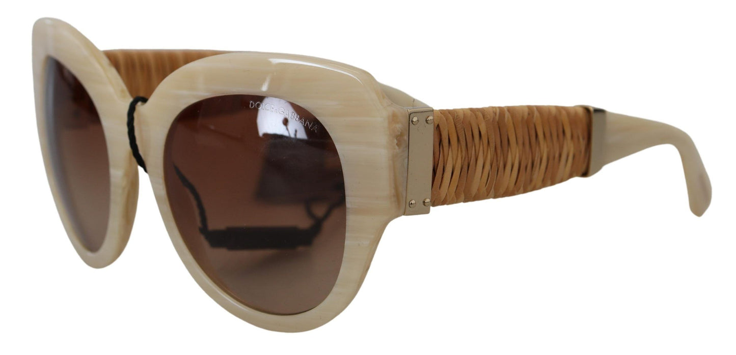 Occhiali da sole da donna Dolce &amp; Gabbana in acetato beige chic