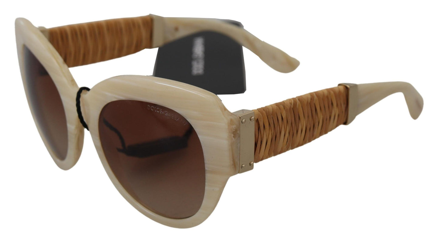 Occhiali da sole da donna Dolce &amp; Gabbana in acetato beige chic