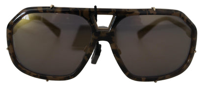 Occhiali da sole marroni a specchio Dolce &amp; Gabbana Chic Aviator