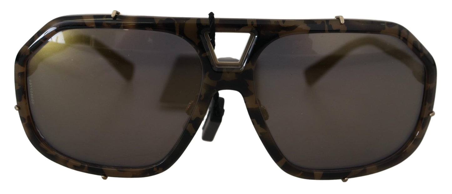 Occhiali da sole marroni a specchio Dolce &amp; Gabbana Chic Aviator