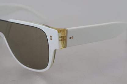 Dolce &amp; Gabbana eleganti occhiali da sole in acetato bianco da donna