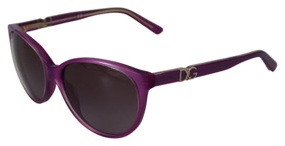 Occhiali da sole rotondi in acetato viola Chic Dolce &amp; Gabbana