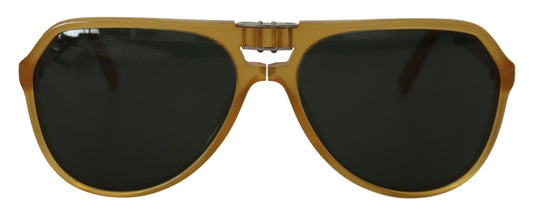 Occhiali da sole aviatore giallo chic Dolce &amp; Gabbana in acetato