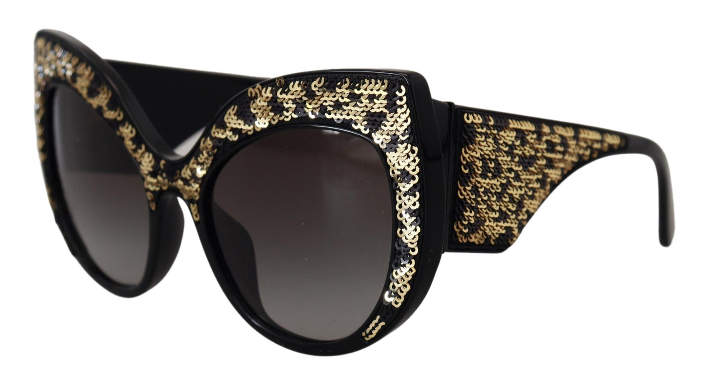 Occhiali da sole con paillettes polarizzate a farfalla Dolce &amp; Gabbana