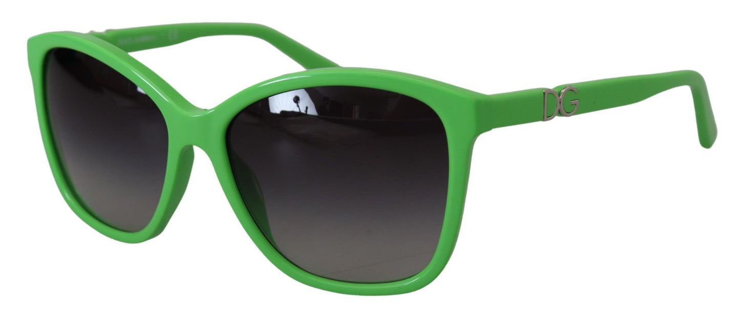 Occhiali da sole rotondi in acetato verde Chic Dolce &amp; Gabbana