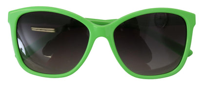 Occhiali da sole rotondi in acetato verde Chic Dolce &amp; Gabbana