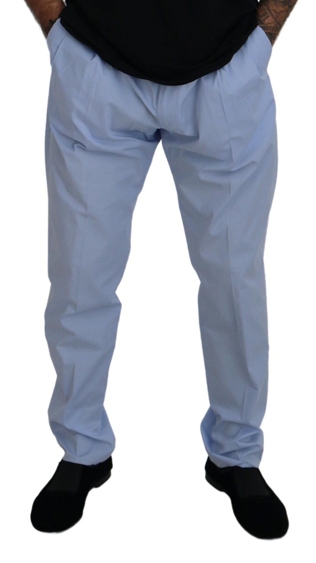 Dolce &amp; Gabbana Chino eleganti slim fit in azzurro