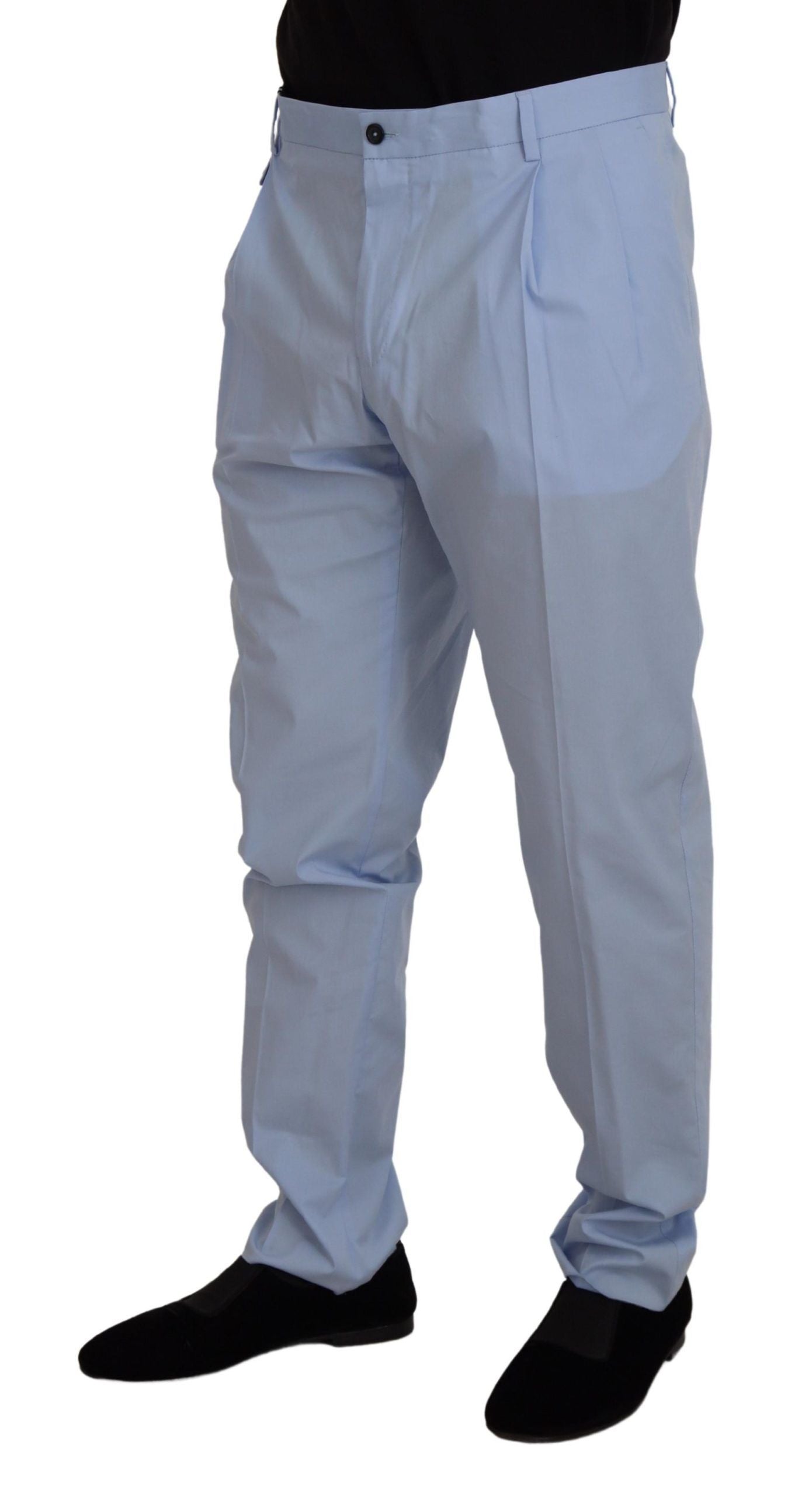 Dolce &amp; Gabbana Chino eleganti slim fit in azzurro