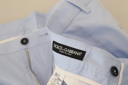 Dolce &amp; Gabbana Chino eleganti slim fit in azzurro