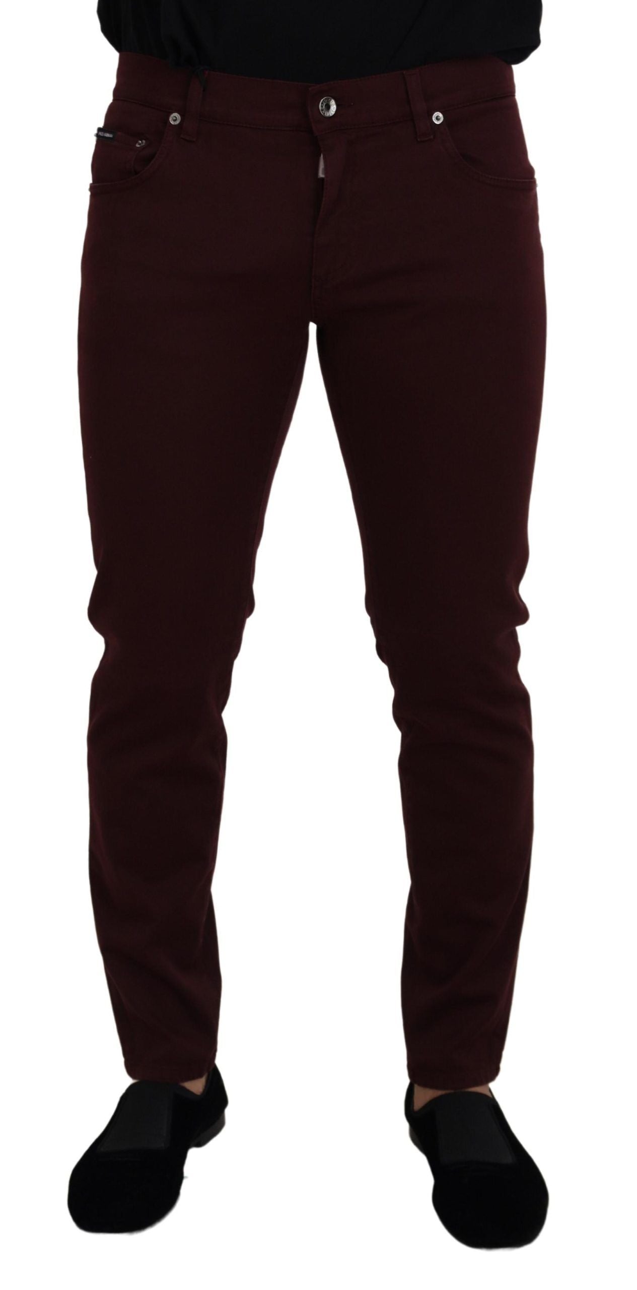 Jeans Bordeaux Slim Fit Dolce &amp; Gabbana - Lusso italiano