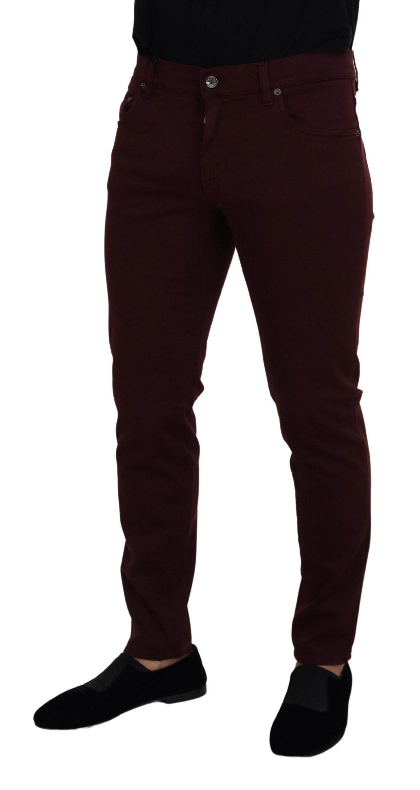 Jeans Bordeaux Slim Fit Dolce &amp; Gabbana - Lusso italiano