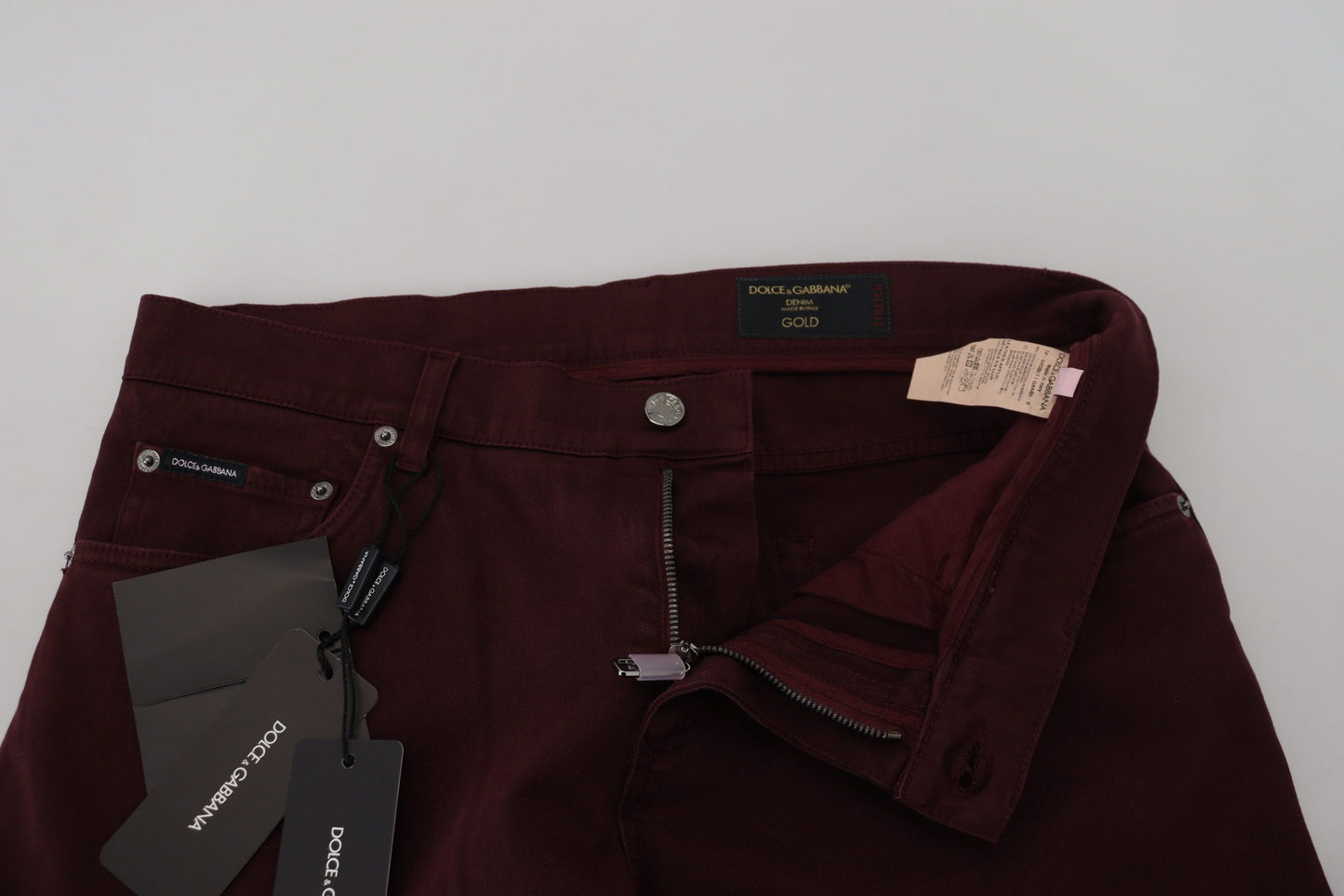 Jeans Bordeaux Slim Fit Dolce &amp; Gabbana - Lusso italiano