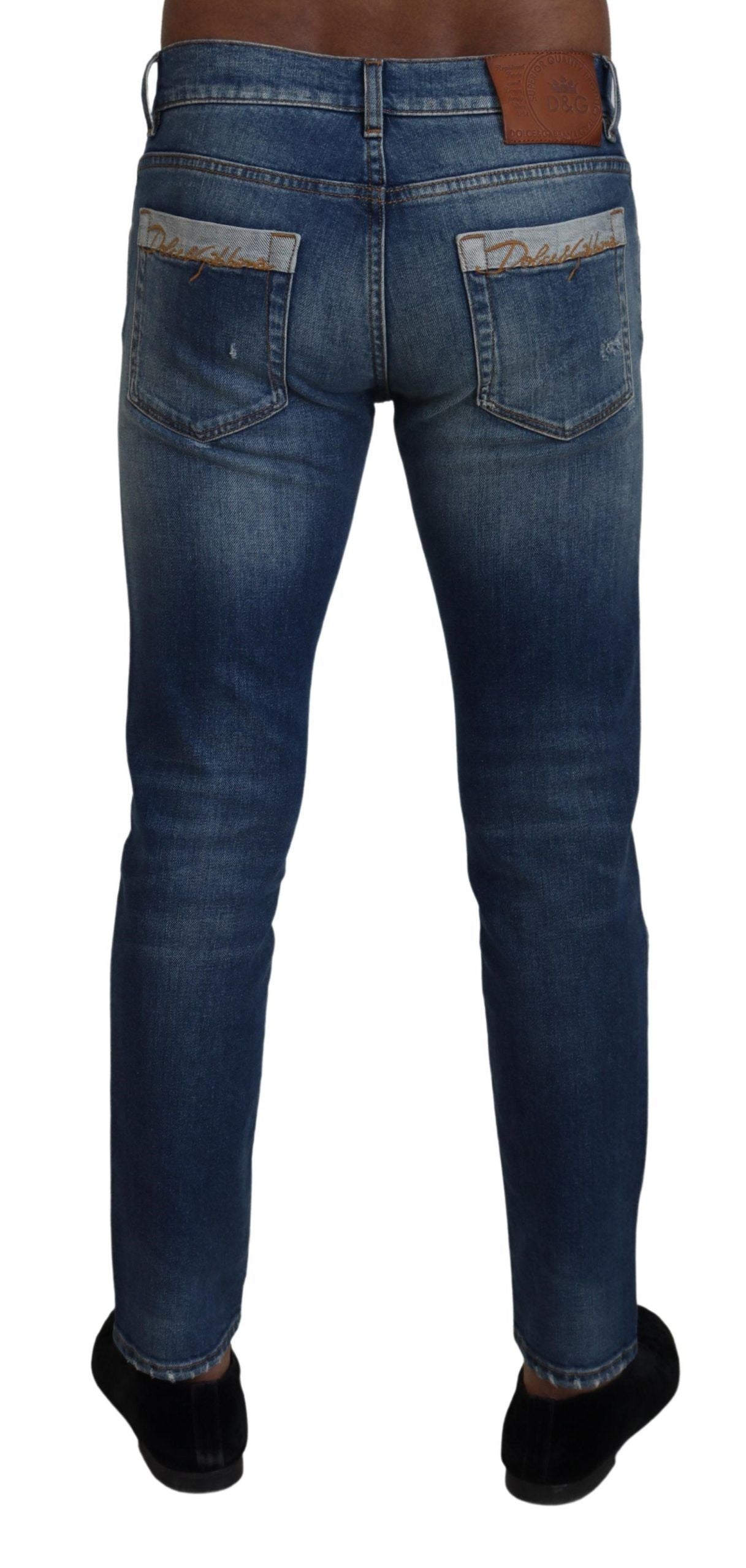 Dolce &amp; Gabbana Jeans eleganti slim fit in denim italiano