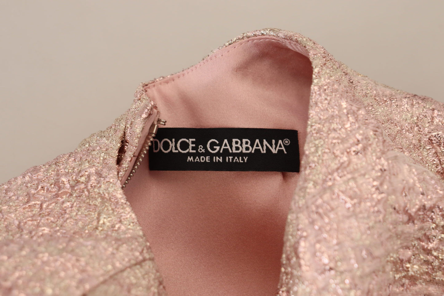 Dolce &amp; Gabbana Elegante tubino midi jacquard rosa