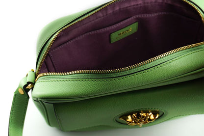 Borsa per fotocamera Versace elegante in pelle verde menta