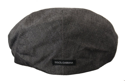 Dolce &amp; Gabbana Elegante cappello da strillone grigio