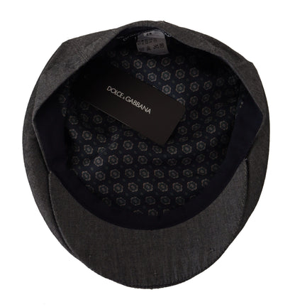 Dolce &amp; Gabbana Elegante cappello da strillone grigio