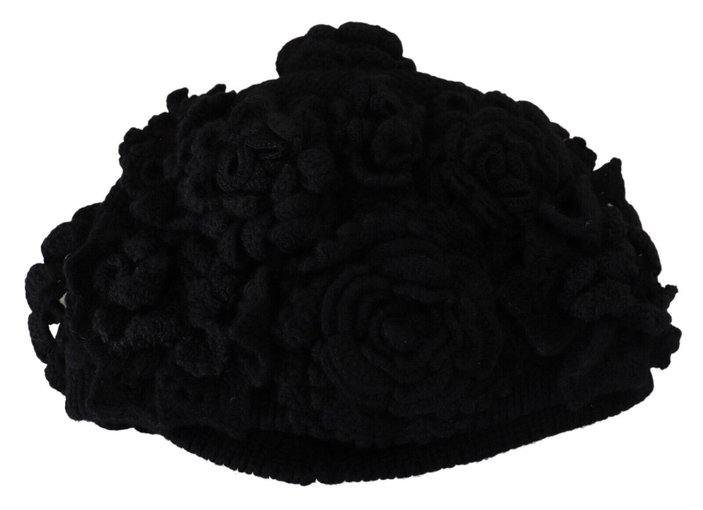 Dolce &amp; Gabbana Cappello Cuffia Elegante In Lana Vergine Nera