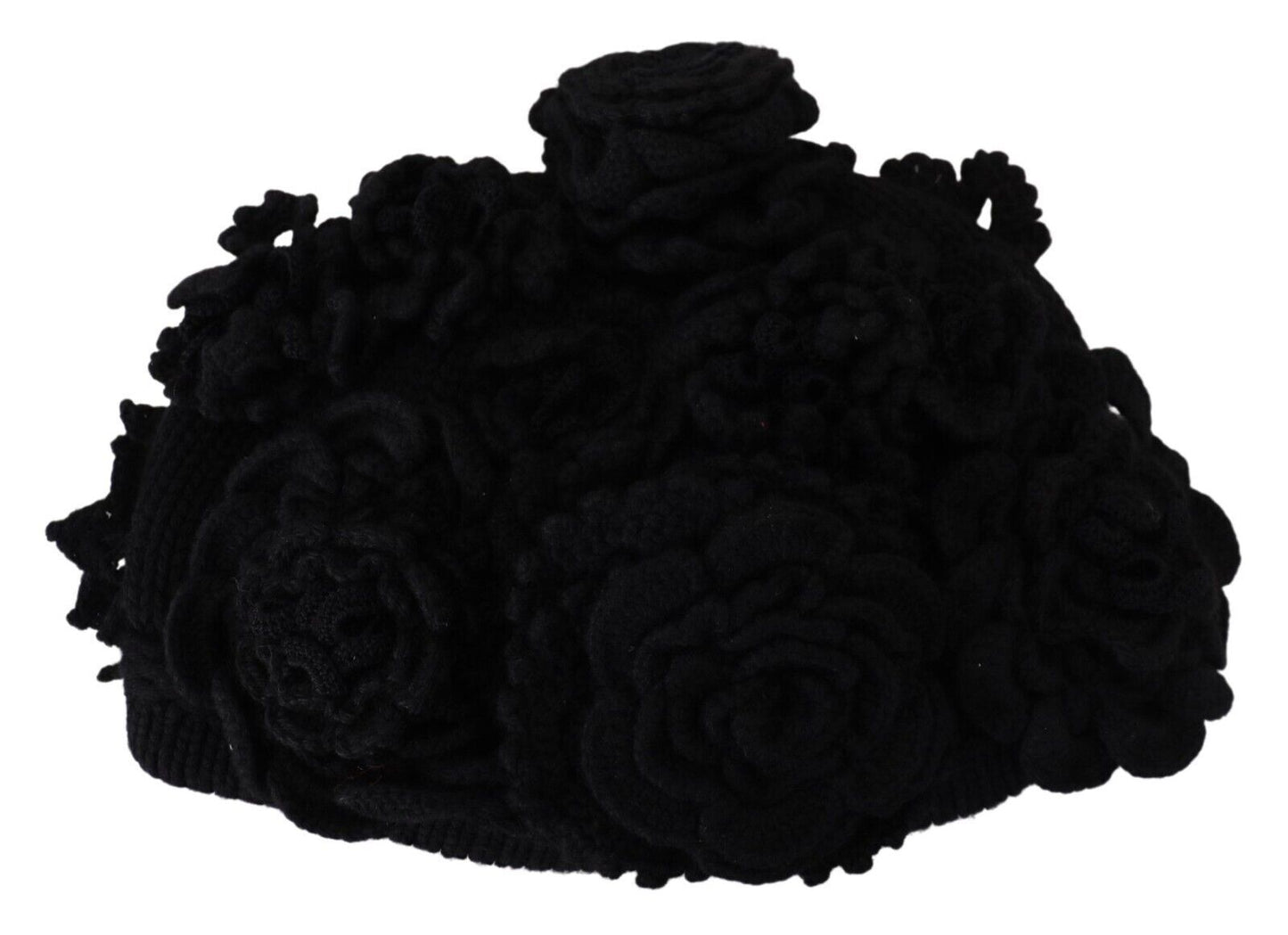 Dolce &amp; Gabbana Cappello Cuffia Elegante In Lana Vergine Nera