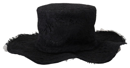 Dolce &amp; Gabbana elegante cappello a cilindro nero - Dichiarazione di moda senza tempo