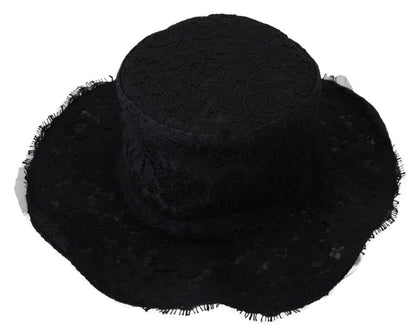 Dolce &amp; Gabbana elegante cappello a cilindro nero - Dichiarazione di moda senza tempo