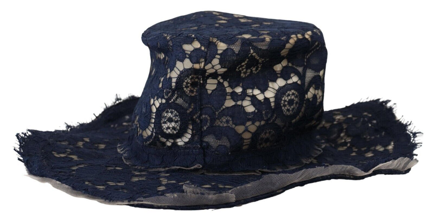 Dolce &amp; Gabbana Cappello Elegante a Tesa Larga Blu