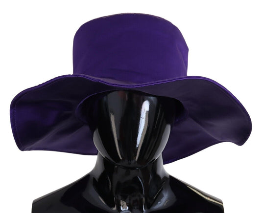 Dolce &amp; Gabbana Elegante Cappello a Cilindro in Seta Viola