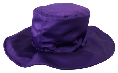 Dolce &amp; Gabbana Elegante Cappello a Cilindro in Seta Viola