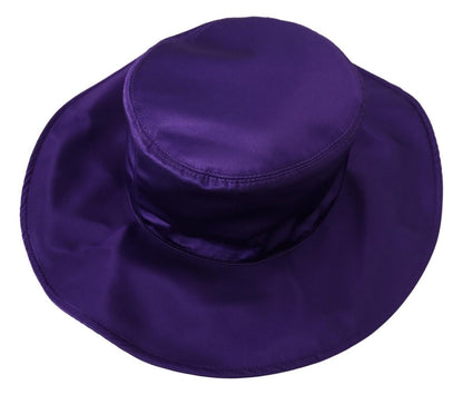 Dolce &amp; Gabbana Elegante Cappello a Cilindro in Seta Viola