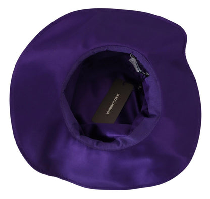 Dolce &amp; Gabbana Elegante Cappello a Cilindro in Seta Viola