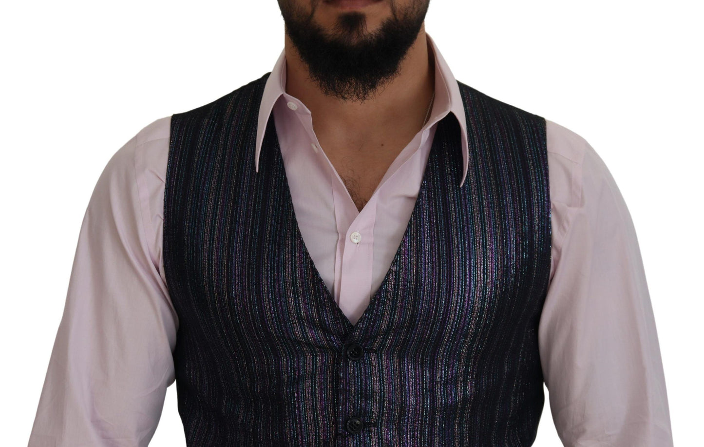 Dolce &amp; Gabbana Abito formale multicolor gilet in misto lusso