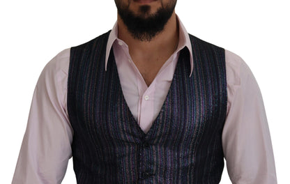 Dolce &amp; Gabbana Abito formale multicolor gilet in misto lusso