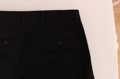 Dolce &amp; Gabbana Pantaloni eleganti in cotone stretch nero