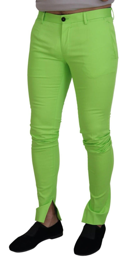 Dolce &amp; Gabbana Chino eleganti in cotone verde chiaro