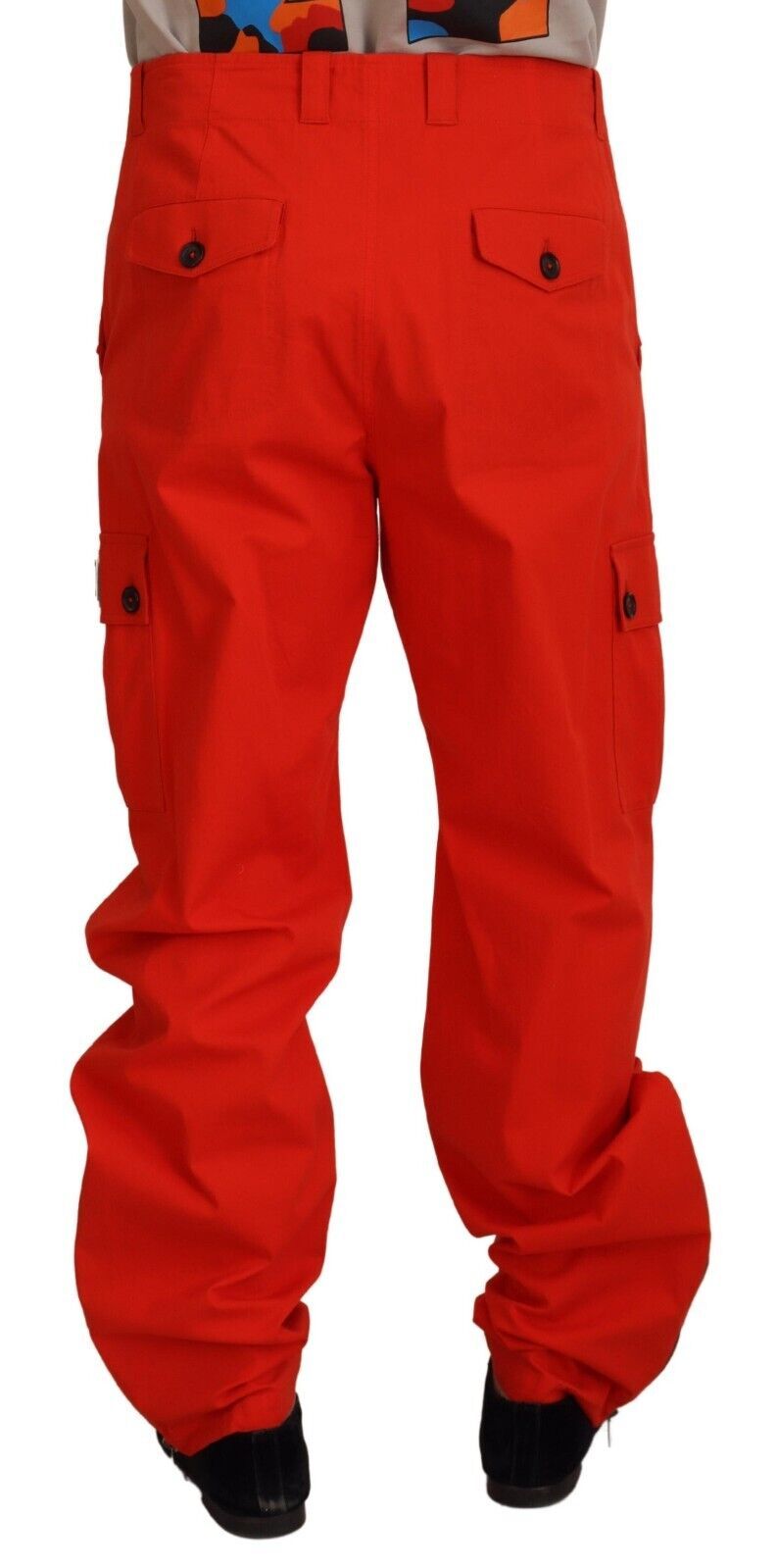 Dolce &amp; Gabbana Pantaloni eleganti in misto cotone rosso