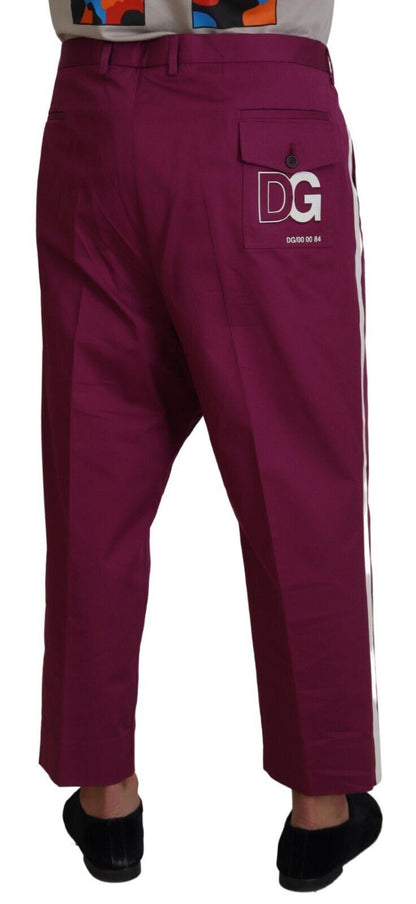 Dolce &amp; Gabbana Pantaloni eleganti in cotone stretch magenta