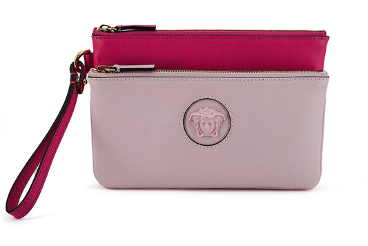 Versace Elegante pochette in pelle rosa