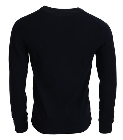 Dolce &amp; Gabbana Elegante maglione pullover in cashmere blu