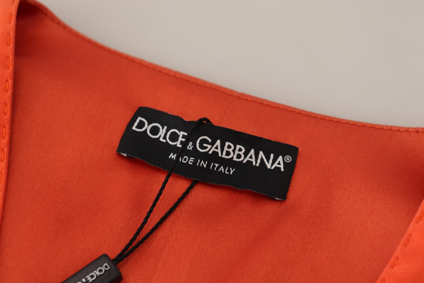 Dolce &amp; Gabbana Gilet Elegante in Seta Arancione